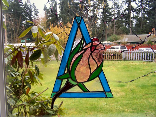 Triangle and Rose Sun Catcher