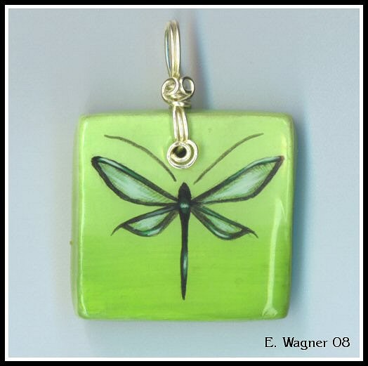 Green Dragonfly Pendant