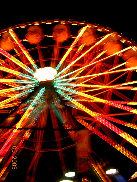 Night Light Of A Ferris Wheel