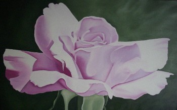 Rose Flower Painting Oil Painting Pink Lavender