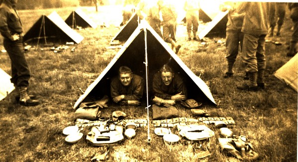 Army tent city: inspection