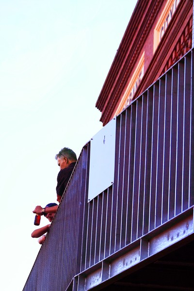 Beers Blokes and a Blue Balcony