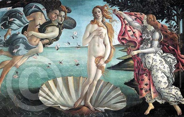 THE BIRTH OF VENUS by BOTTICELLI 6'X 4' by DON HAL
