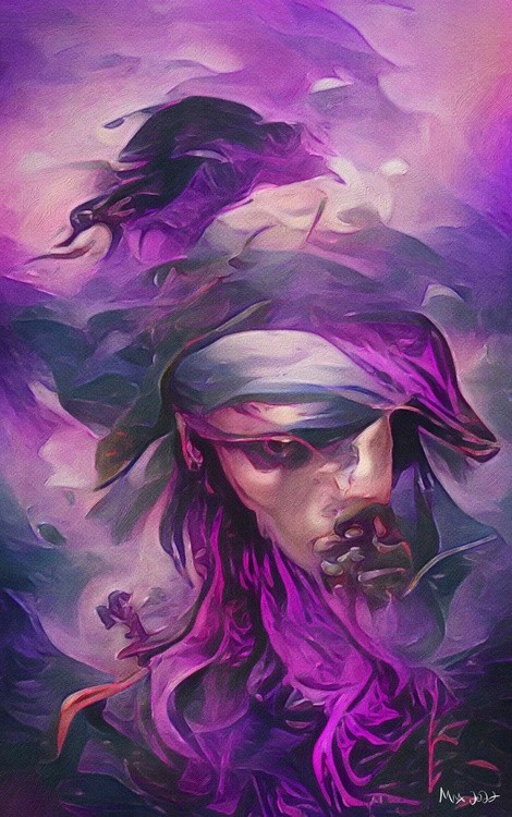 Sexy purple pirate