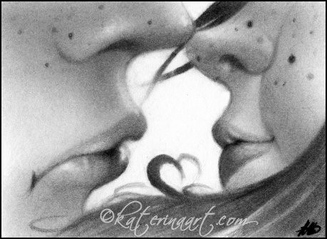 First Kiss ACEO