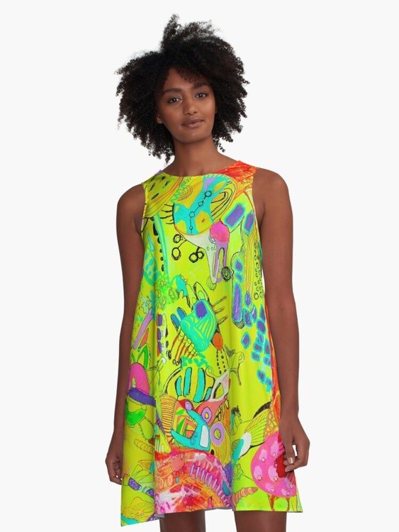 A-line dress designed by Veera Zukova, available worldwide on Redbubble