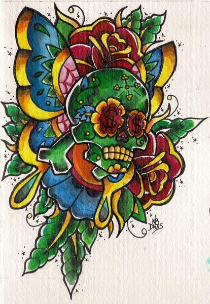 flower skull