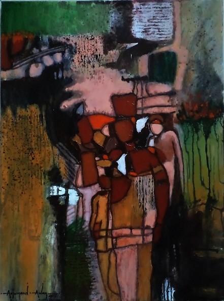 #230, 61 X 46 CM, ACRYLIC ON PAPER.(SOLD)