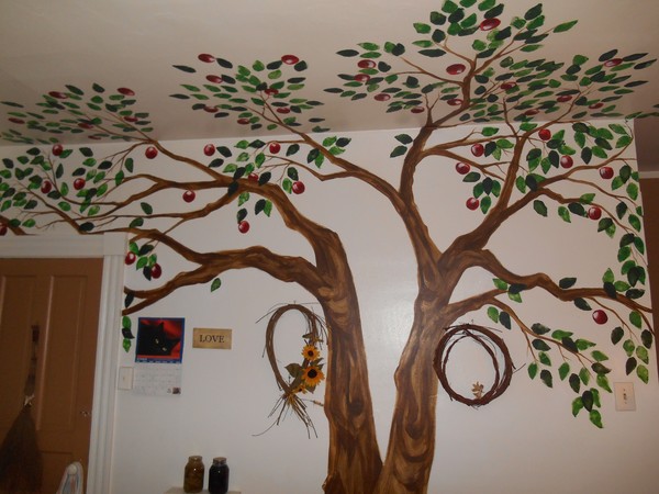 apple tree wall mural