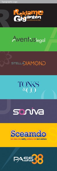 Typographic logo design portfolio