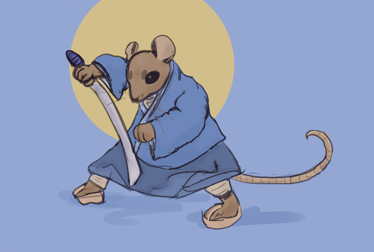 mouse wif katana