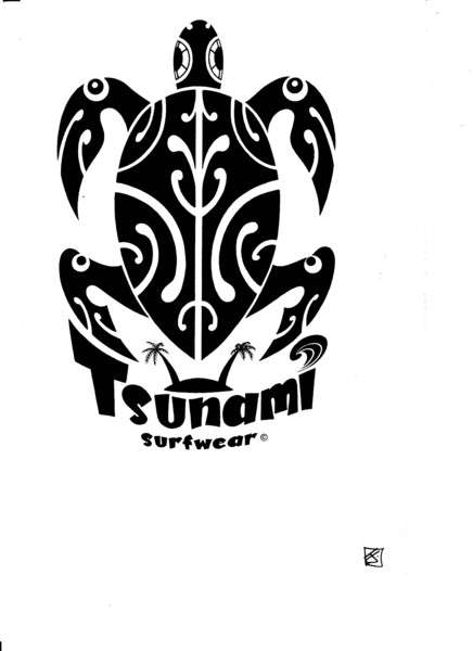 TSUNAMI SURFWEAR LOGO/T'SHIRT