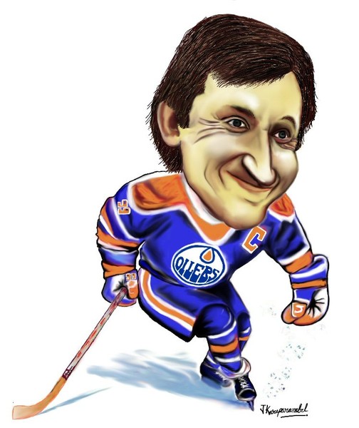 Caricature of Wayne Gretzky