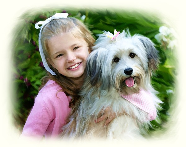 Girl and Dog