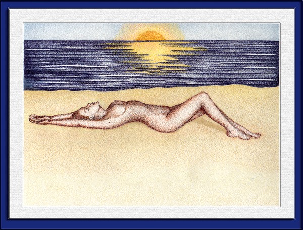 mulher na praia (woman at the beach)