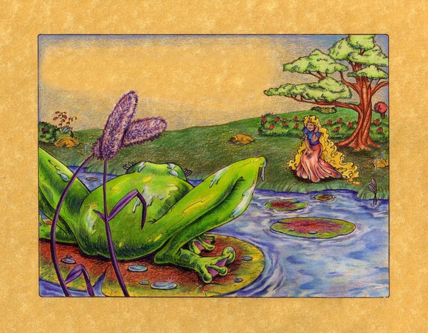 fairy tale princess and frog p4