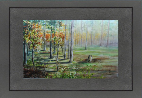 'Forest Walk' wood nature watercolor.
