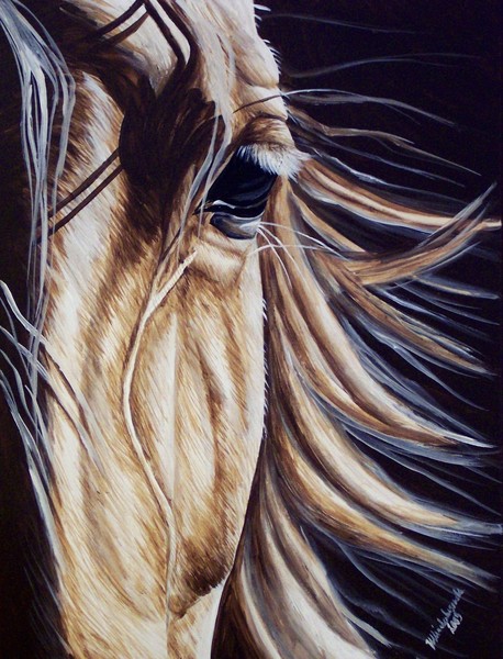 Horse Art Giclee Print On Canvas