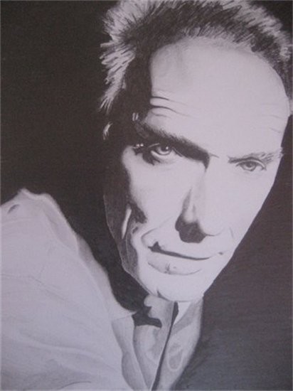 Clint Eastwood pencil portrait