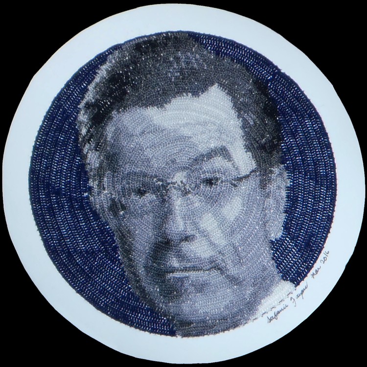 Stephen Colbert Circular Crochet Portrait (2016)