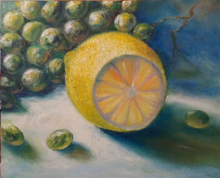Lemon and Grapes