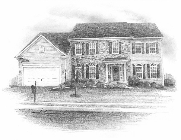 house drawing mike theuer