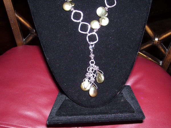 Petal Pearl and Sterling Silver Chain Necklace