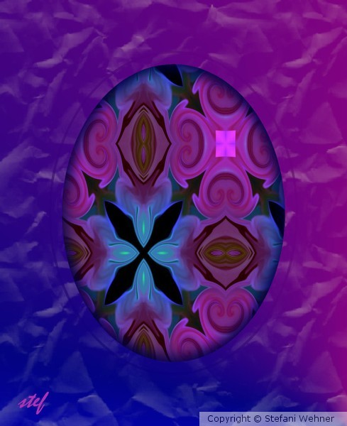 easter egg with pattern