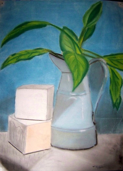 Still life with houseplant