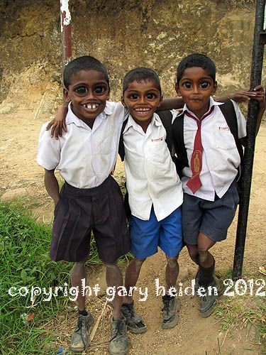 Three Boys Outside School    Haputale