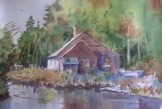 Creek side cabin.