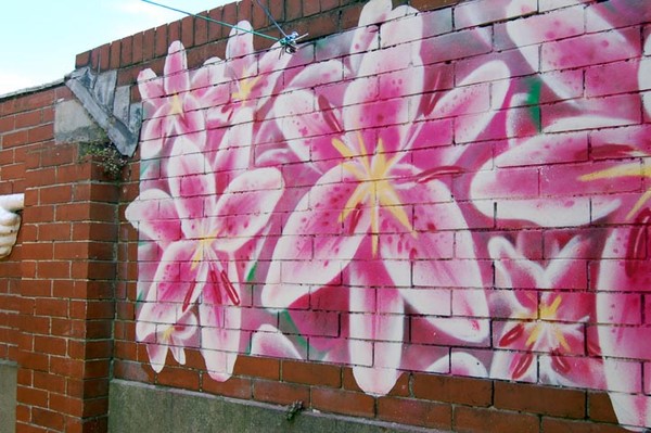 garden mural flowers