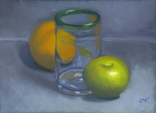 still life with glass
