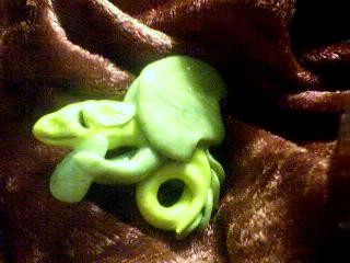 baby green dragon sculpture