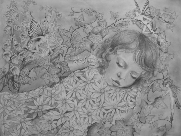 Sleeping in a daisy dress