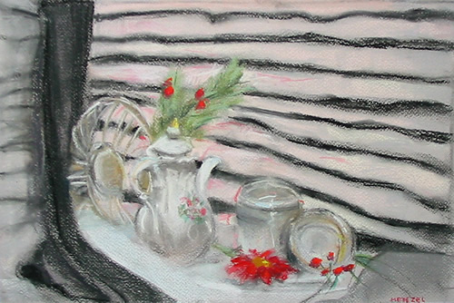 Still Life With Striped Background