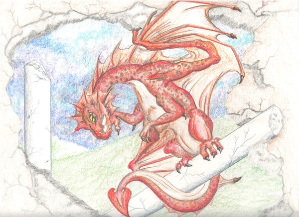 Rough Drawing of Red Dragon