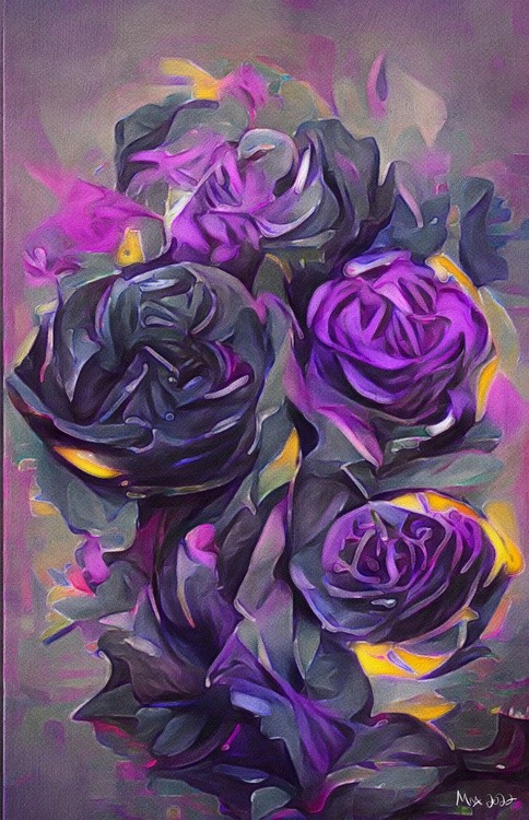 Black and Purple Roses 2