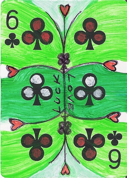 ACEO Commission - Six of Clubs SOLD