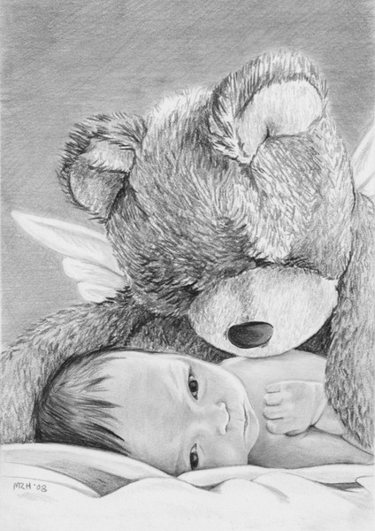 Baby and Angel Bear