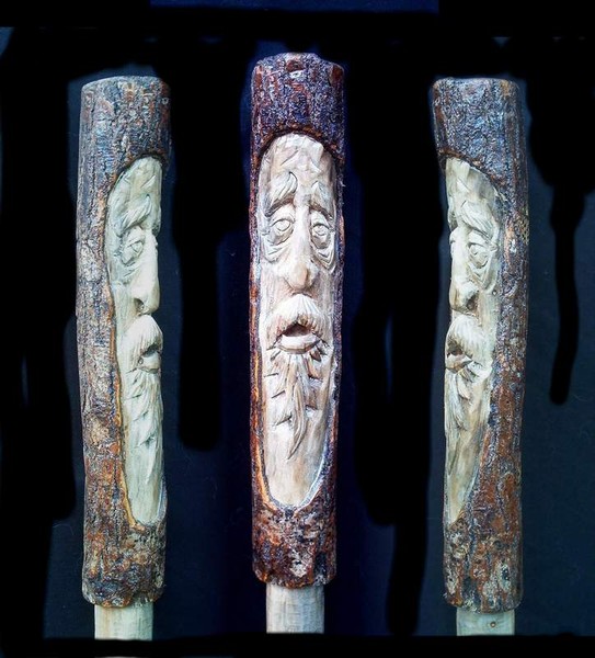The Ancient Oak Master (wood spirit walking stick)