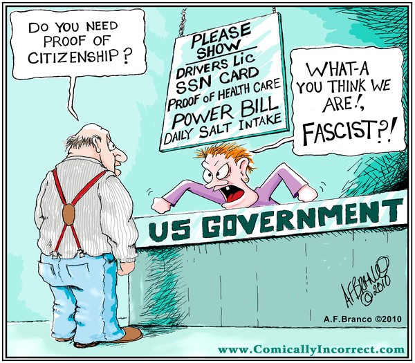 Citizenship Proof Fascism Cartoon