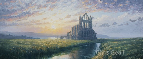 Whitby Abbey, summer evening