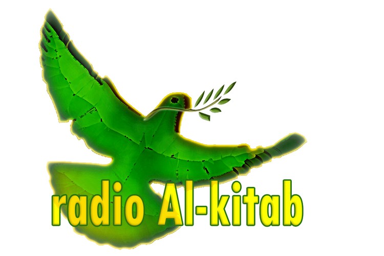 radio al kitab green simple fontno background
