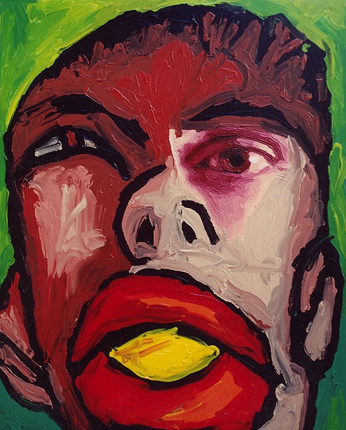 expressive man face portrait painting male portraits paintings realism  artist painter raphael perez