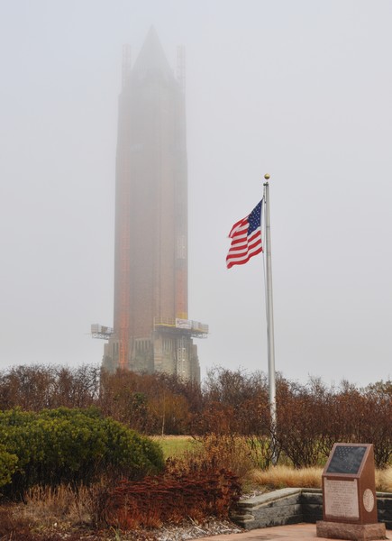 Jones Beach tower in the fog