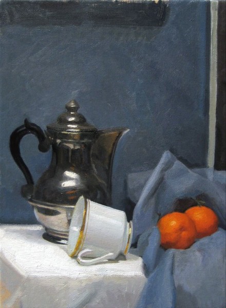 Teapot Still Life - Oil