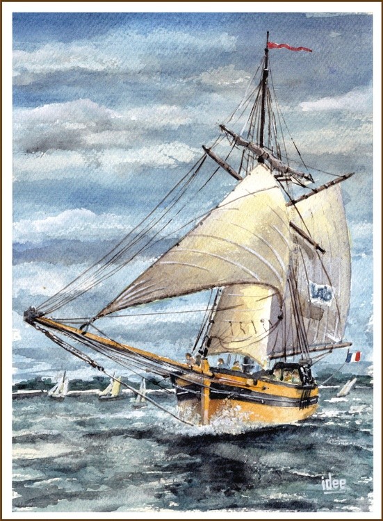 Breton pilot cutter 19th century