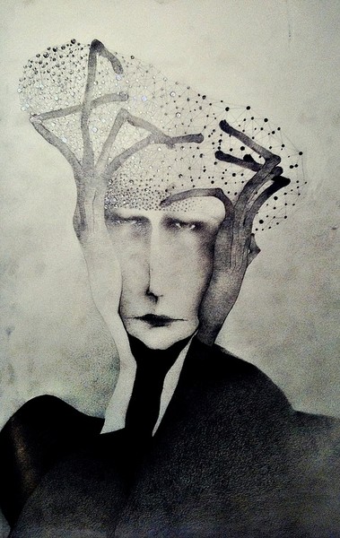 Man with hat made out of stars 