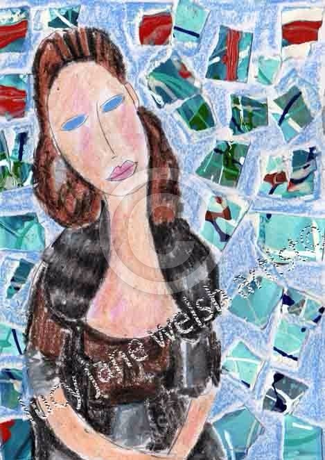 Lady with mosaic 